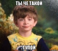 ты че такой тупой