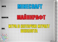 Minecraft Майнкрафт Игра в которую играет школота