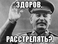 здоров, расстрелять?