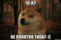 че и? не понятно типа? :с