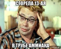 сгорела 13-ая в трубе аммиака