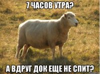 7 часов утра? а вдруг док еще не спит?