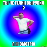 ты че телик вырубил ? я ж смотрю