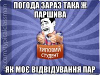 погода зараз така ж паршива як моє відвідування пар