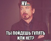 ну... ты пойдешь гулять или нет?