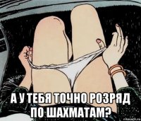  а у тебя точно розряд по шахматам?