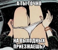 а ты точно на выходных приезжаешь?