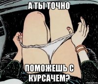 а ты точно поможешь с курсачем?