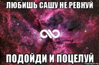 любишь сашу не ревнуй подойди и поцелуй