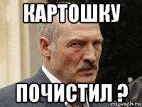 картошку почистил ?