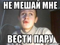 не мешай мне вести пару
