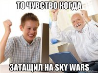 то чувство когда затащил на sky wars