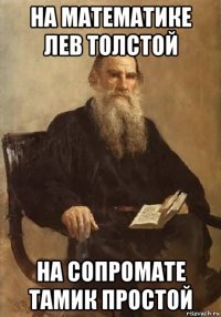 на математике лев толстой на сопромате тамик простой