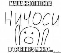 маша не ответила в течение 5 минут...