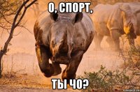 о, спорт, ты чо?