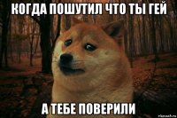 когда пошутил что ты гей а тебе поверили