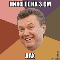ниже ее на 3 см лах