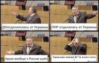 ДНотделилсяась от Украины ЛНР отделилась от Украины Крым вообще к России ушёл Какие вам пенсии бл*ть после этого ?