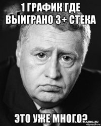 1 график где выиграно 3+ стека это уже много?