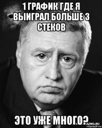 1 график где я выиграл больше 3 стеков это уже много?