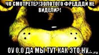 чо смотрете?!золотого фреддди не видели?! оу 0.0 да мы тут как это ну...