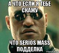 а что если я тебе скажу что serios mass подделка