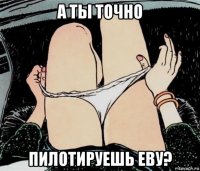 а ты точно пилотируешь еву?