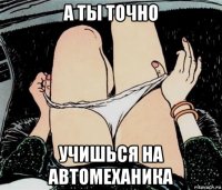 а ты точно учишься на автомеханика