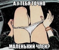 а у тебя точно маленький член?