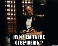  ну и чем ты не отвечаешь ?