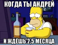когда ты андрей и ждёшь 2,5 месяца