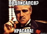 подписался? красава!