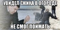 увидел ёжика в огороде не смог поймать
