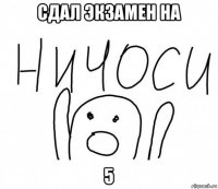 сдал экзамен на 5