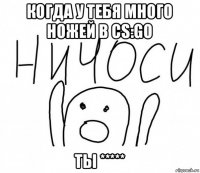 когда у тебя много ножей в cs:go ты *****