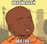 какой такой dao tao?