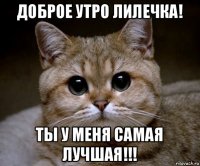 доброе утро лилечка! ты у меня самая лучшая!!!