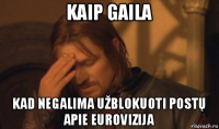 kaip gaila kad negalima užblokuoti postų apie eurovizija