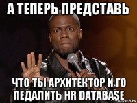 а теперь представь что ты архитектор и го педалить hr database