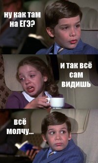 ну как там на ЕГЭ? и так всё сам видишь всё молчу...