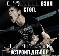 (╮°-°)╮┳━━┳ взял стол. ( ╯°□°)╯ ┻━━┻ и устроил дебош!