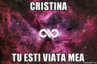 cristina tu esti viata mea