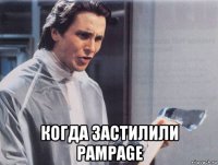  когда застилили pampage