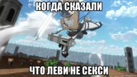 когда сказали что леви не секси