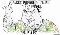 дамир, ты опять на меня обижаешься, блеать?