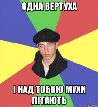 одна вертуха і над тобою мухи літають