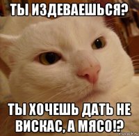 ты издеваешься? ты хочешь дать не вискас, а мясо!?