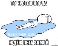 то чуство когда ждёж лета зимой