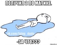 получил 2 по матике. -за что???