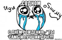 содном с днём рождения :-* ты самый лучший друг!!!